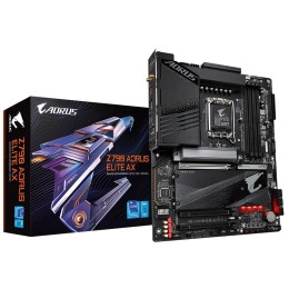 Материнская плата Gigabyte Z790 AORUS ELITE AX, Socket 1700, Intel®Z790, 4xDDR5-4800, HDMI+DP, 3xPCI-Ex16, 6xSATA3(RAID 0/1/5/10), 4xM.2, 8Ch Audio, 1x2.5GbLan, WiFi, (4+4)xUSB2.0, (5+2)xUSB3.2, (1+1)xUSB3.2 Type-C™, ATX, RTL {}